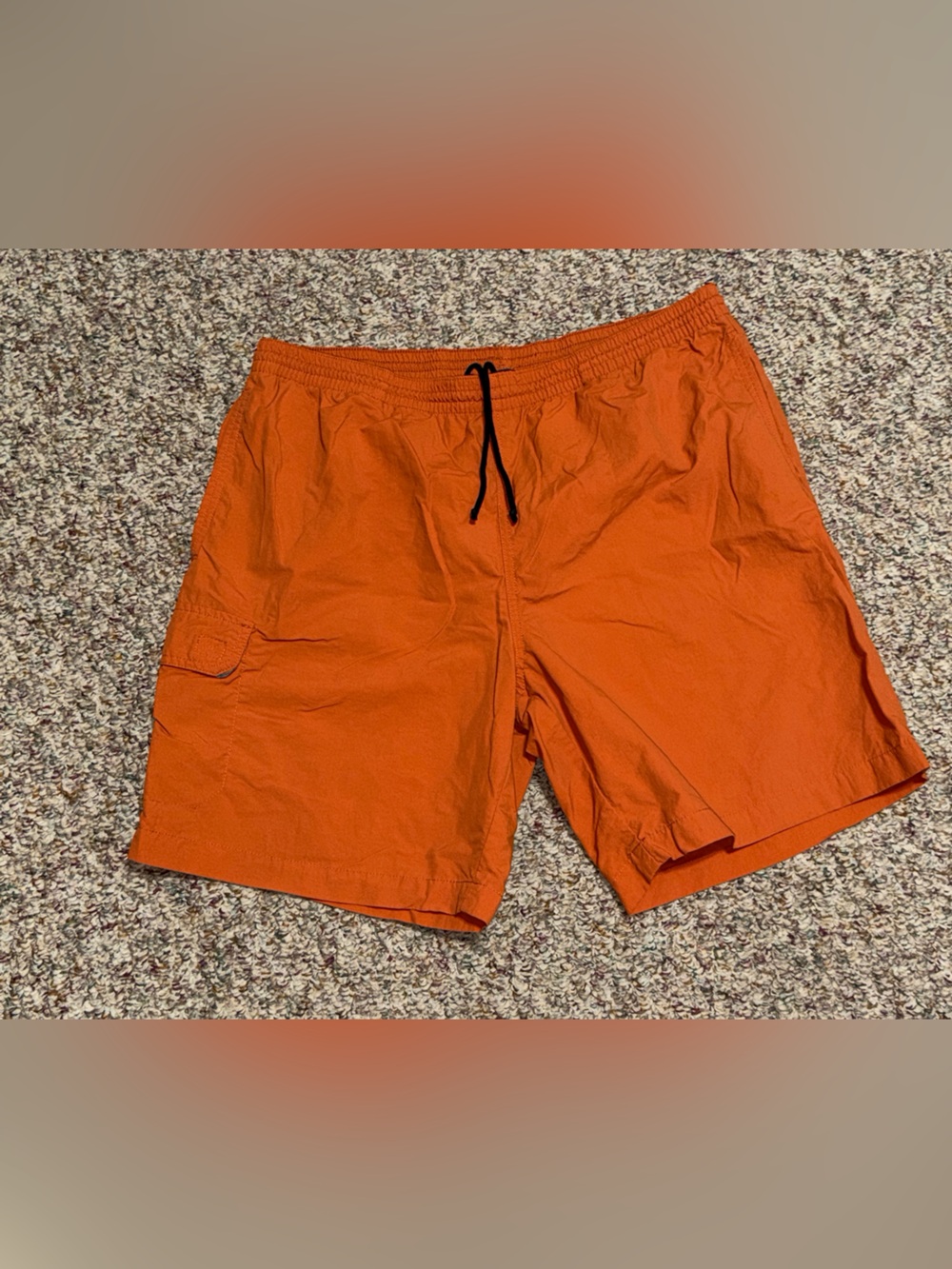 Men's size large Orange Drawstring Swim Shorts Eddie Bauer swim